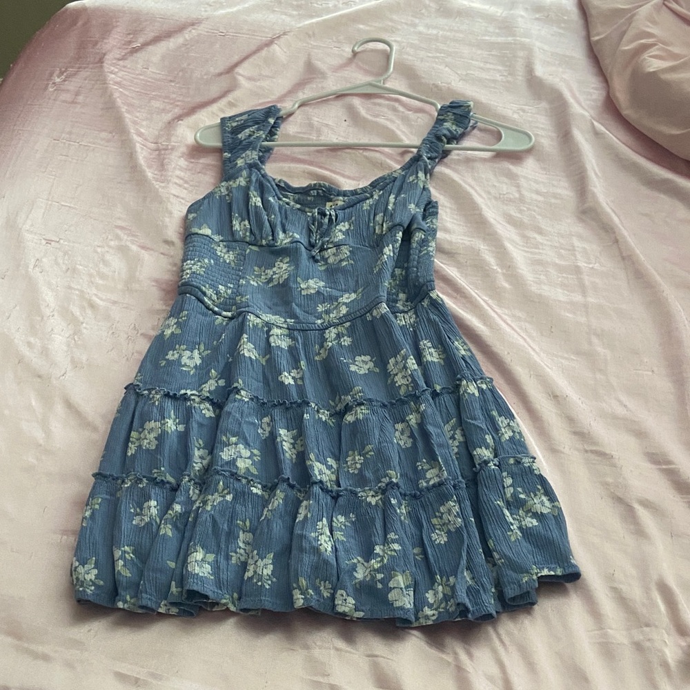 Aeropostale Blue Floral Casual Dress